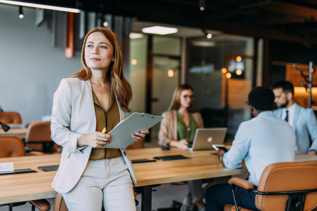 Entrepreneur business woman working in a coworking space